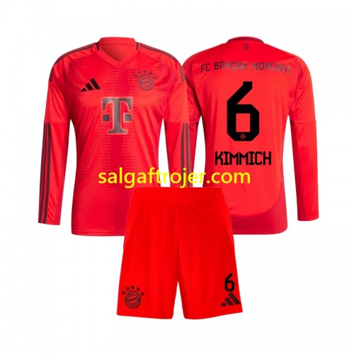 Bayern München Joshua Kimmich 6 Fodboldtrøjer Børn Hjemmebanesæt 2024/25 Langærmet Bayern München Joshua Kimmich 6 Fodboldtrøjer Børn Hjemmebanesæt 2024/25 Langærmet